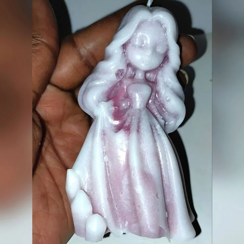 Hand crafted limited edition whimsical princess candle